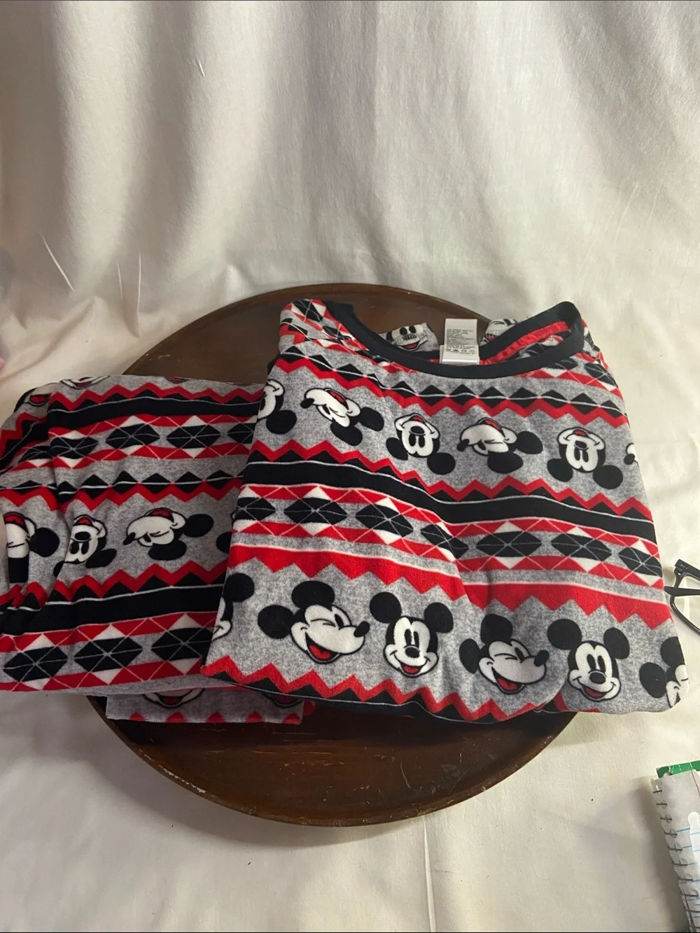 Disney Black, Red and Gray Mickey Mouse Pajama Set